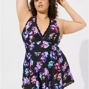 Floral Print Women's Swim Dress